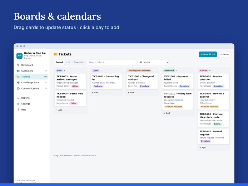 Help Desk Ticket Tracker, Customer Service Log & Support Issue Tracker for Small Teams | WorkReviews image 5