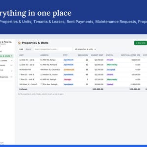Rental Property Tracker for Landlords, Rent, Tenants & Leases, Offline HTML App image 2