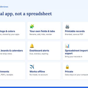 Asset Tracker, Equipment Log, Tool Checkout & Warranties, Offline HTML App image 4