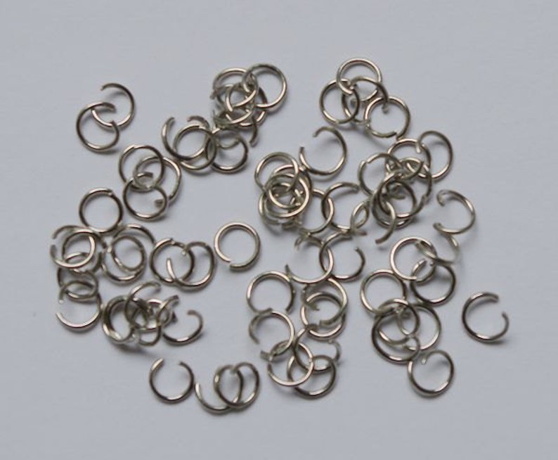 200 Pcs / 5 Mm Silver Plated Iron Thin Jump Rings/ Open Rings Etsy