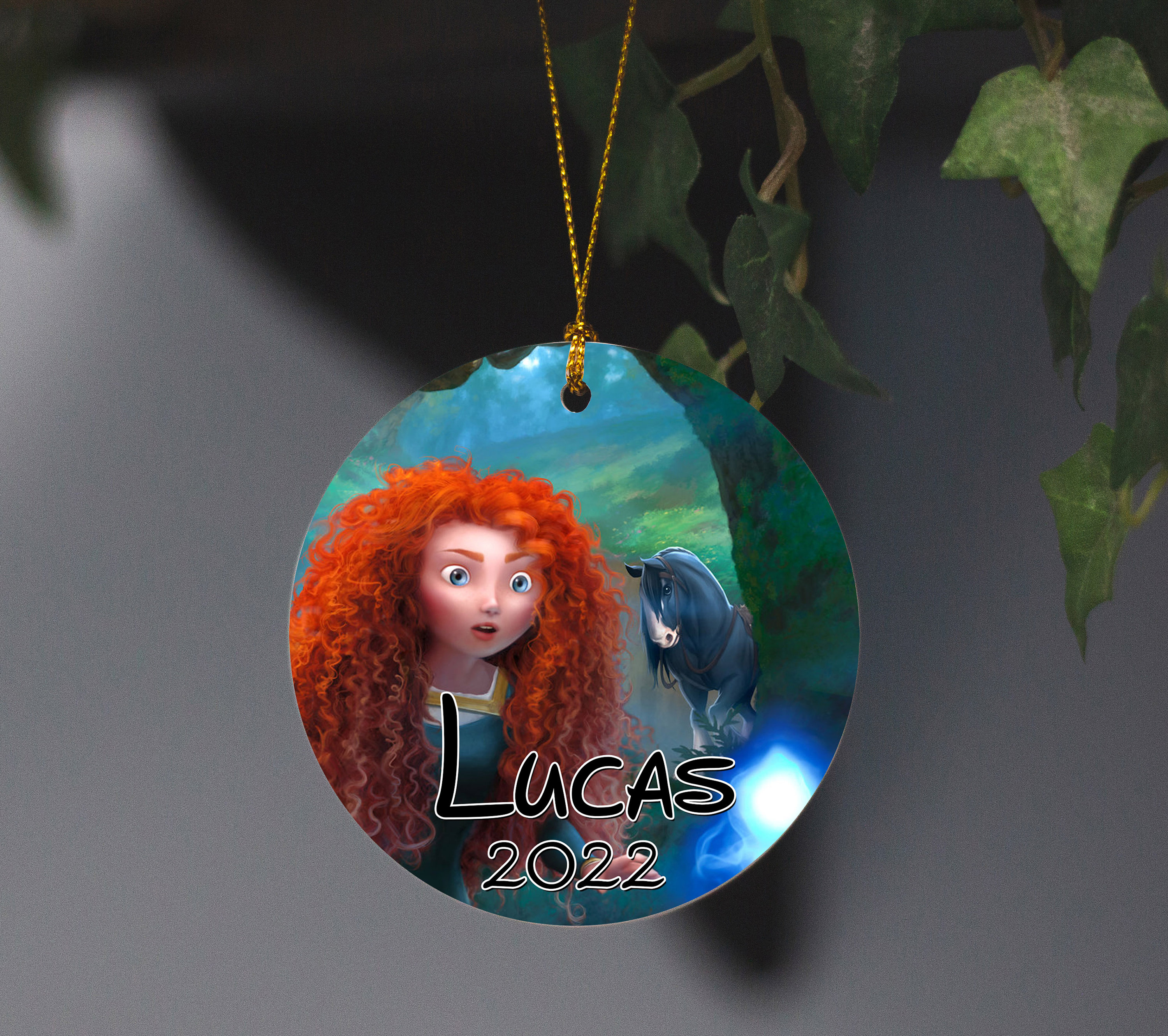 Discover Merida Christmas Ornament, Personalized Disney Ornament, Personalized Christmas Ornament, Disney Christmas Ornament, Kids Ornament