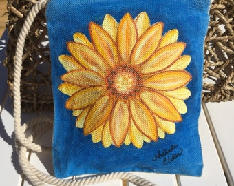 Small Purse, Daisy Bag, Travel Purse, ID Purse