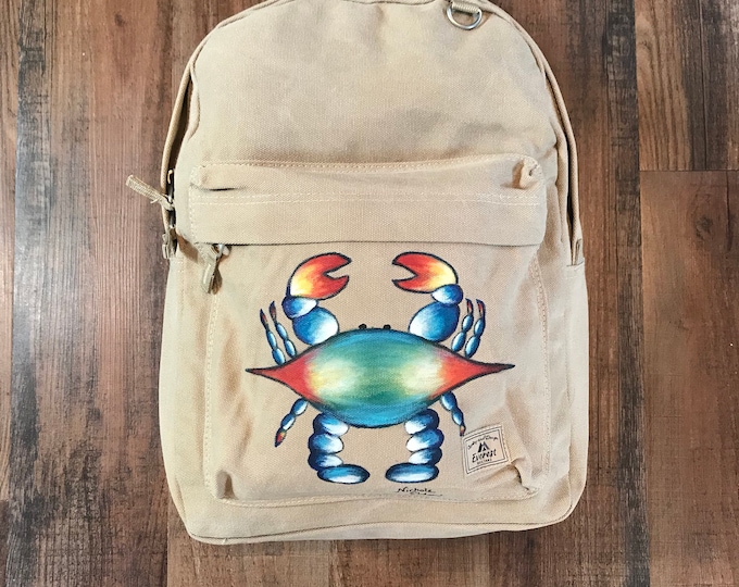 Crab Pattern Print Backpack
