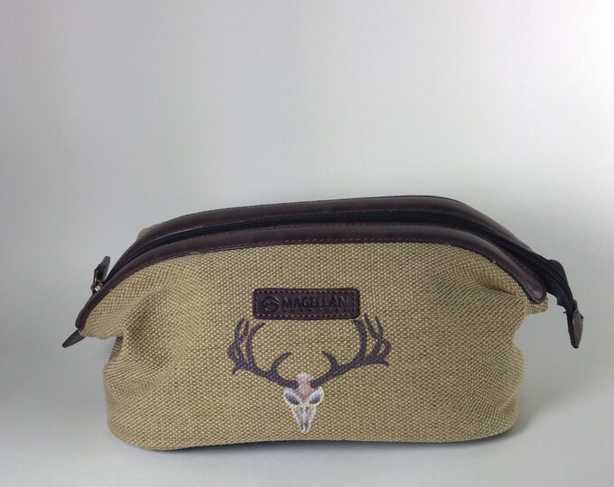 Men's Canvas Shave Kit Bag With Optional Monogram and Hand Etsy
