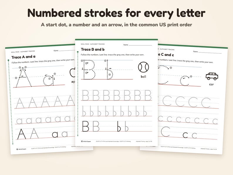 Alphabet Tracing Worksheets A to Z, Letter Tracing Printable, Preschool ...