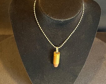 Collier balle - calibre .45, poli, laiton
