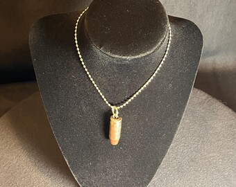 Collier balle - Calibre .45, non poli, acier.