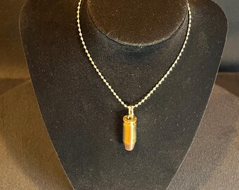 Collier balle - calibre .45, non poli, laiton