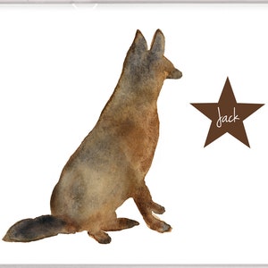 German Shepherd Memorial Print, Sympathy Gift for German Shepherd Loss, Service Dog Tribute, Pet Remembrance Art, Service Dog Dog Gift