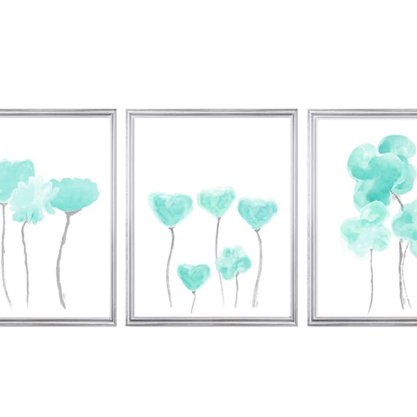 Aqua Wall Art Etsy
