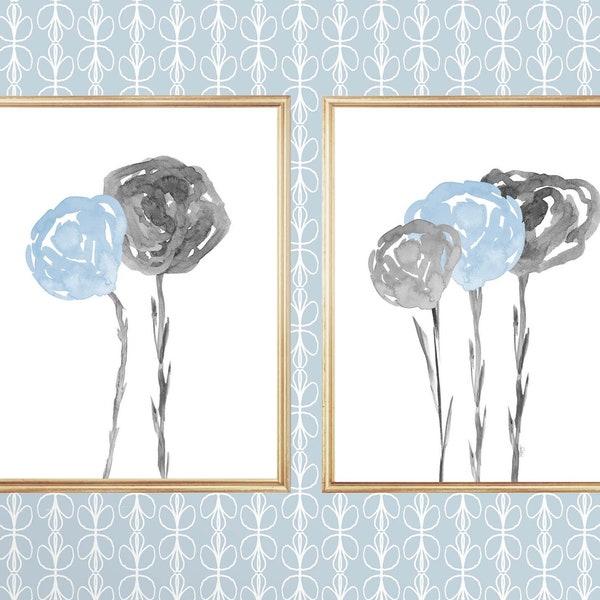 Blue Gray Wall Art - Etsy