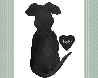 Personalized Black Lab Memorial Gift, Black Labrador Gift for Dad, Dog Loss Present, Dog Memorial Print,  Dog Loss Sympathy Gift, Pet Lover