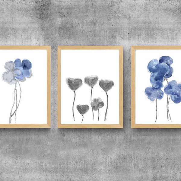 Blue and Grey Decor Etsy