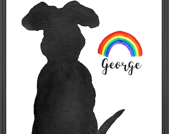 Dog Rainbow Bridge Gift, Rainbow Bridge Dog Loss Gift, Pet Rainbow Bridge, Dog Memorial Gift, Dog Remembrance Gift, Dog Sympathy Gift