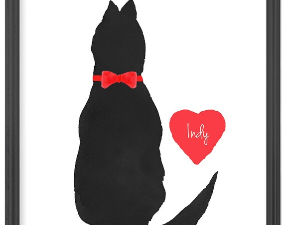 Cat Christmas Gift, Personalized Pet Print