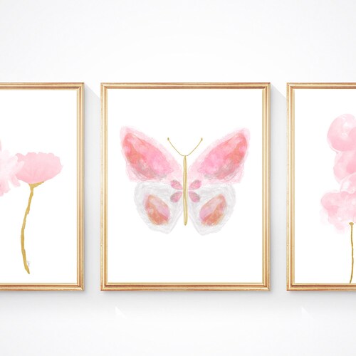 Blush Pink and Gold Bedroom Wall Decor Printable Dream Poster Etsy
