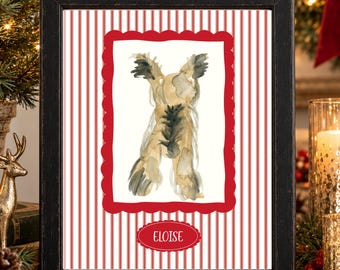 Personalized Christmas Yorkie Print- Yorkshire Terrier Parents Gift