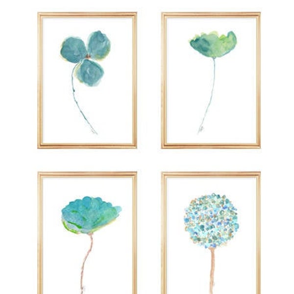 Aqua Wall Art Etsy