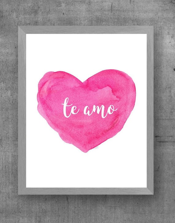 Te Amo; Newborn Gift in Pink, 8x10, 11x14  Print