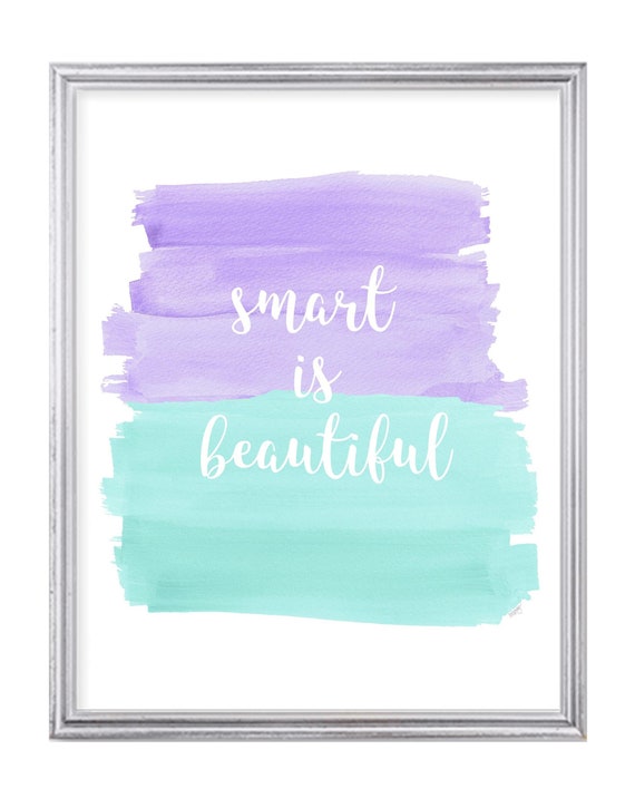 Smart is Beautiful; Girl Power Print, 11x14