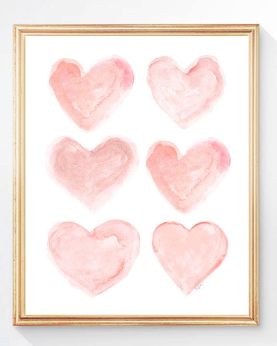 Pink Room Decor Pink Wall Art Pink Nursery Art Heart | Etsy