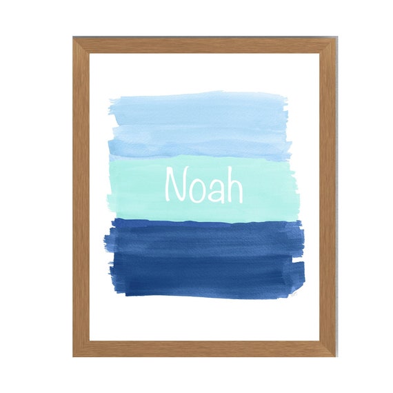 Kids Personalized Denim Blue Wall Decor, 8x10, 11x14