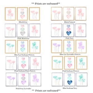 May include: Set of 10 printable watercolor floral nursery art prints with the text "Think Big" in different color combinations. The prints feature a variety of colors, including pink, blue, gray, and lavender.