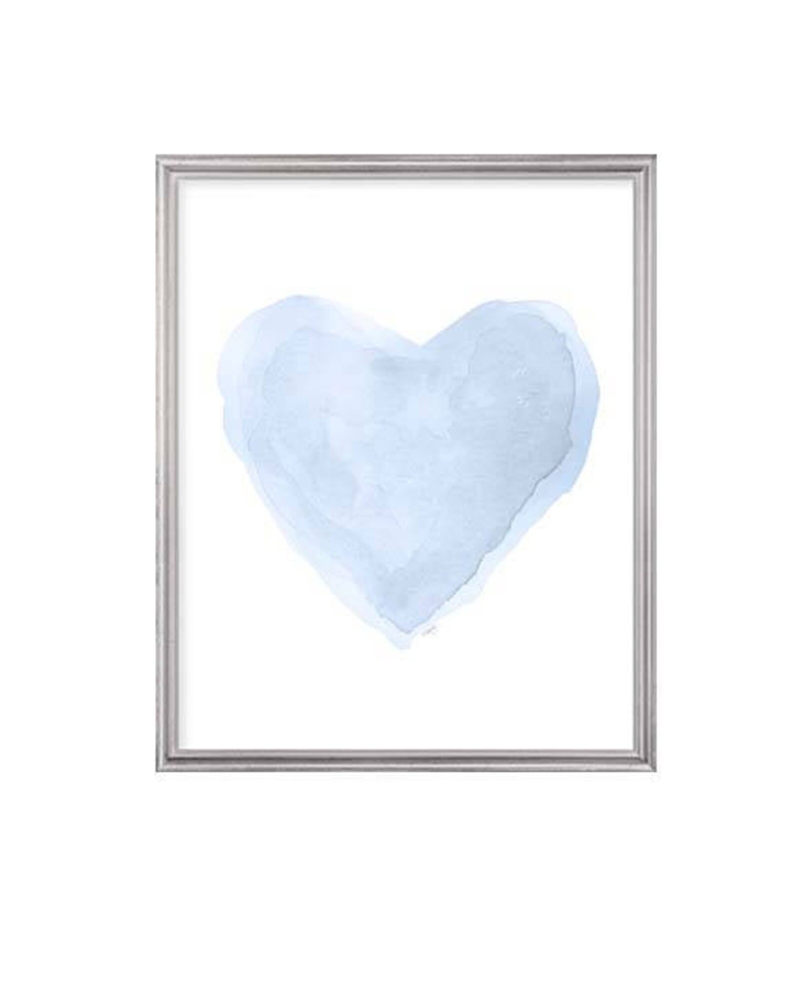 Pale Blue Nursery Print 8x10 Heart Print Blue Nursery Art Etsy