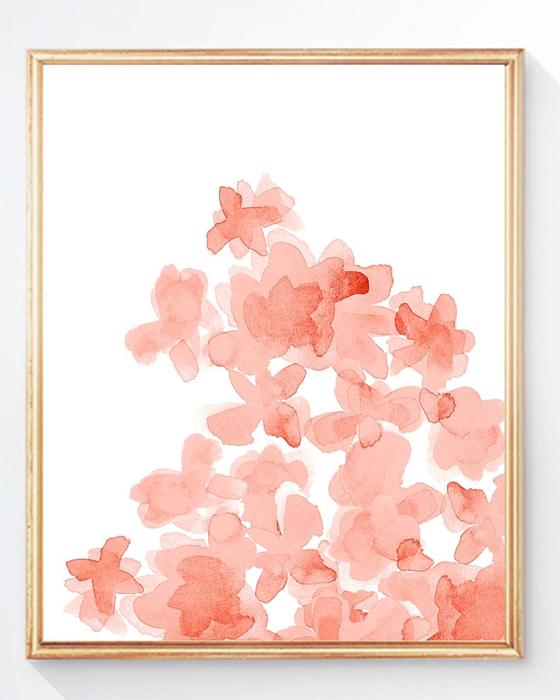 Blush Flower Print Blush Painting 8x10 Print Watercolor Etsy