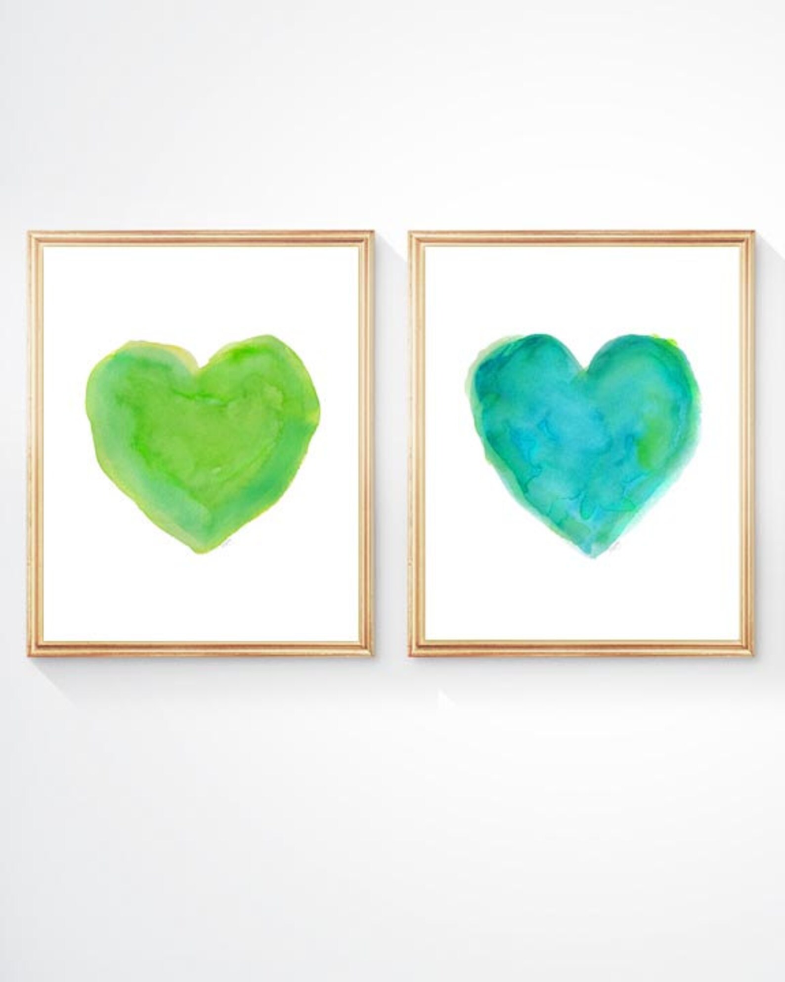 Lime Green and Turquoise Art Beach Wall Decor Turquoise Etsy