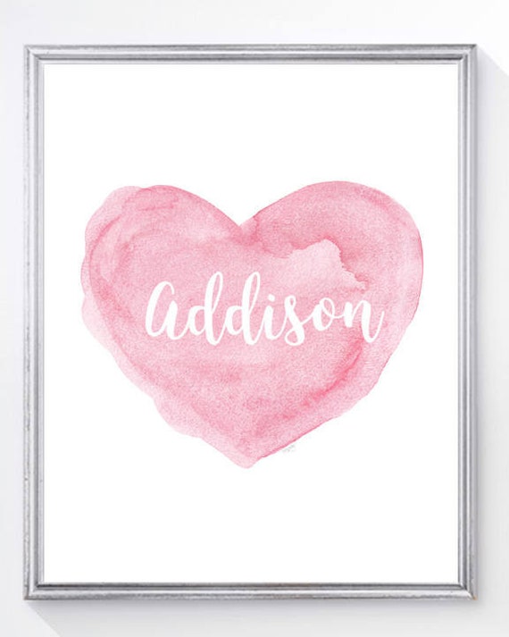 Personalized Heart Print with Name for Girl