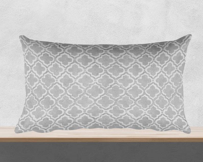 Moroccan Pattern Pillow 12x20 Gray Throw Pillow Gray Accent Etsy