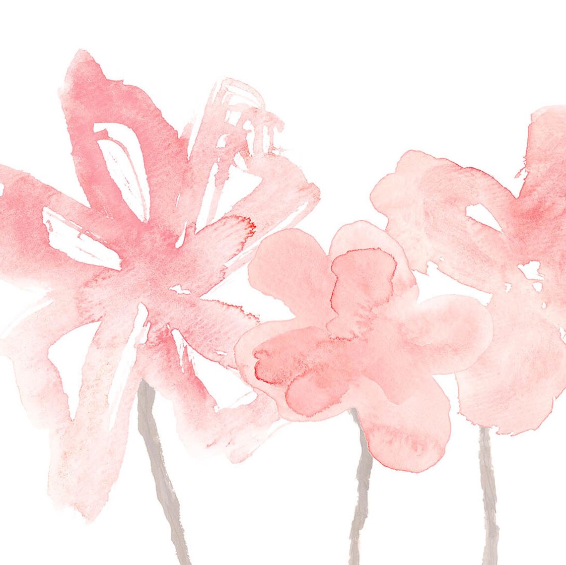 Estampados de vivero floral blush conjunto de 3 decoración | Etsy