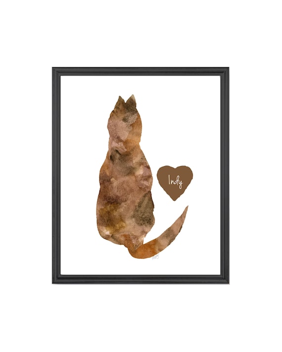 Cat Memorial Gift, Personalized Print