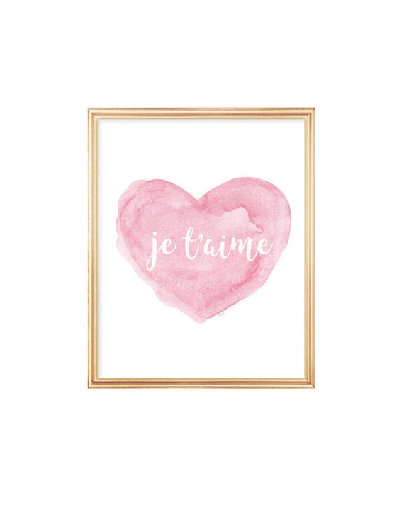 Je t'aime French Nursery Print