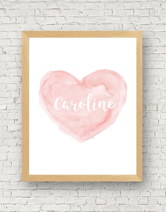 Personalized Baby Gift in Blush, Watercolor Print