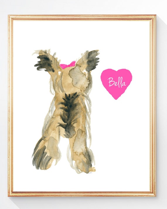 Yorkie Memorial Gift; Personalized Print, 5x7, 8x10