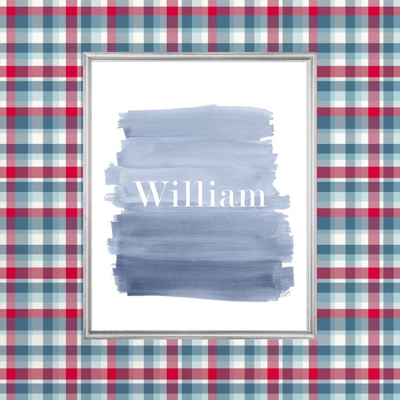 Kids Personalized Denim Blue Wall Decor, 8x10, 11x14