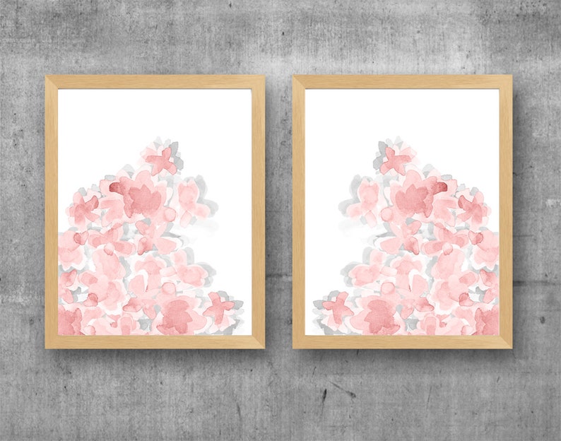 Blush Artwork 8x10 11x4 Blush Floral Prints Blush Bedroom Etsy