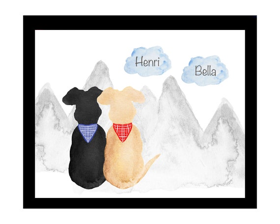 Personalized Dog Memorial Gift, 8x10 Print