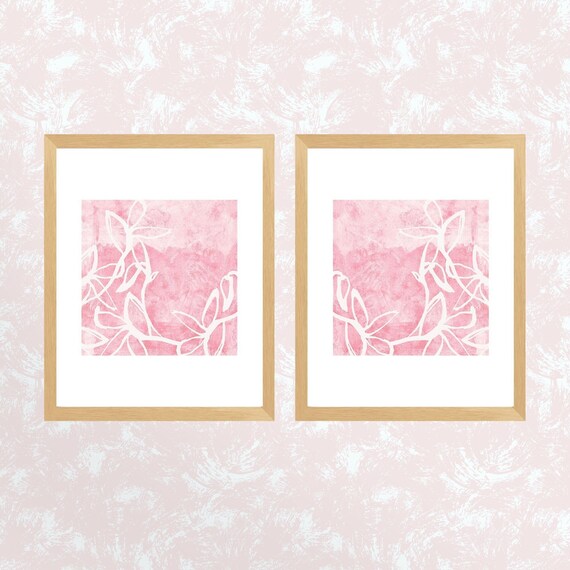 Blush Botanical Artwork 8x10, 11x14