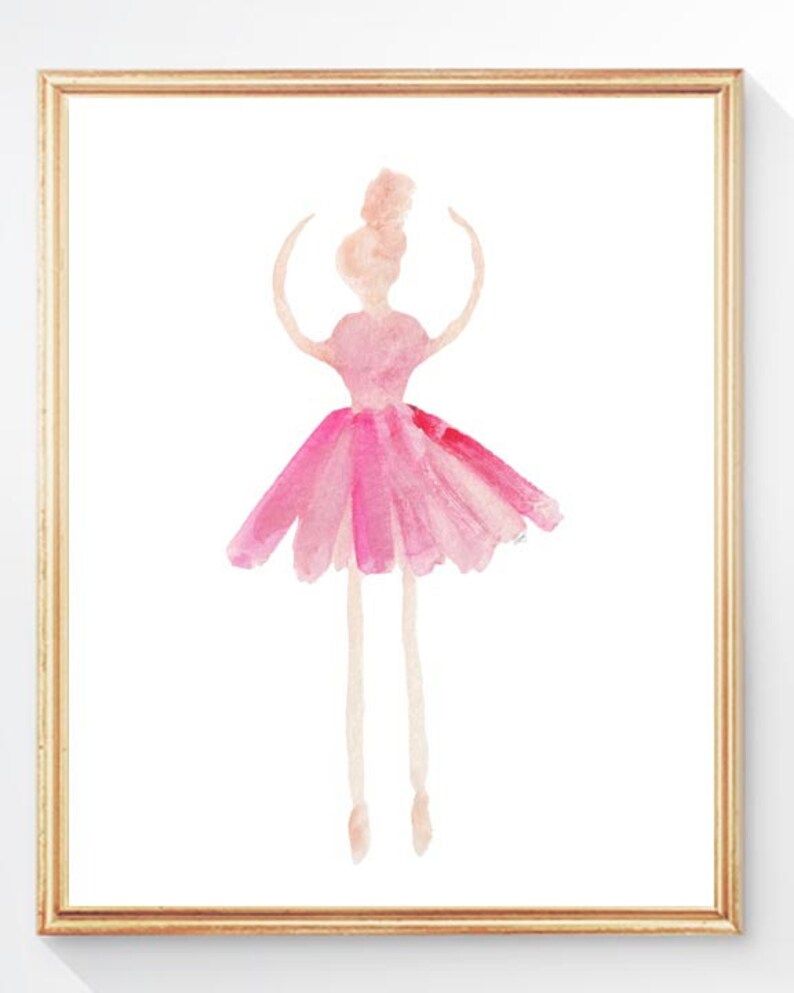 Ballerina Wall Art Set of 3 8x10 Ballerina Art Girls Etsy