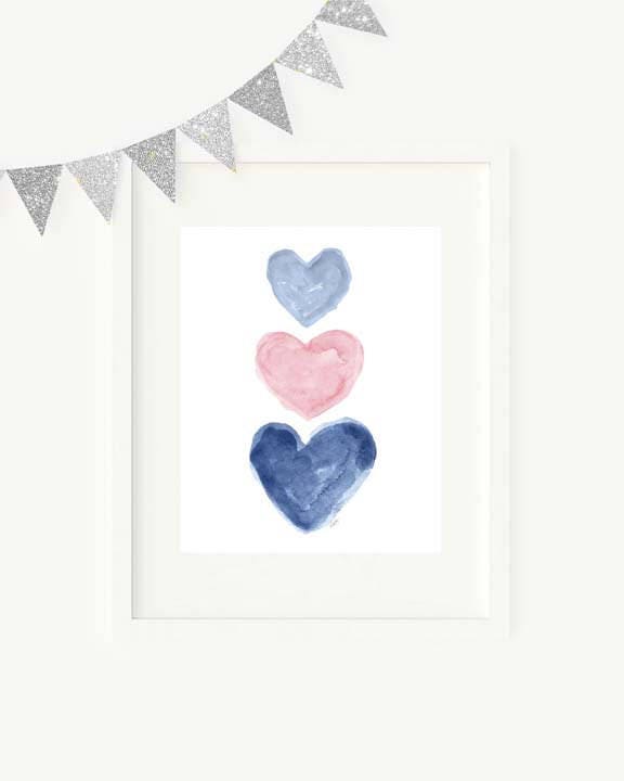 Pink and Navy Wall Decor Pale Pink and Navy Girls Decor Navy Etsy UK