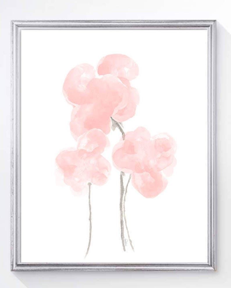 Blush Artwork Petal Pink Wall Decor Set of 3 11x14 Blush Etsy