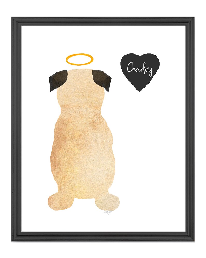 Pug Memorial Pug Sympathy Gift Dog Loss Gift Personalized Etsy