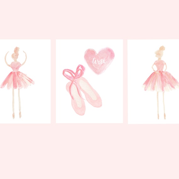 Ballerina Prints with Slippers and Tutus, Set of 3