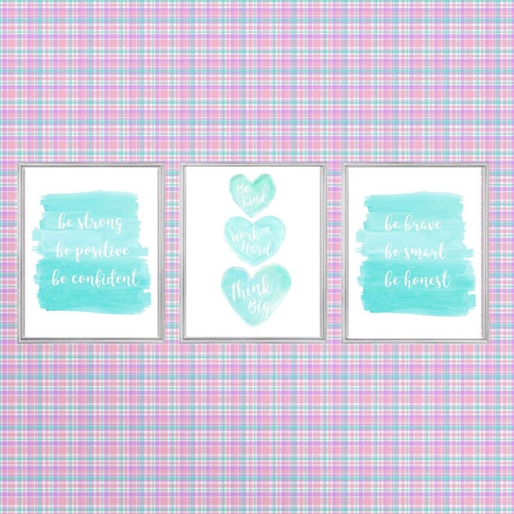 Tween Girl Inspirational Power Prints; Set of 3