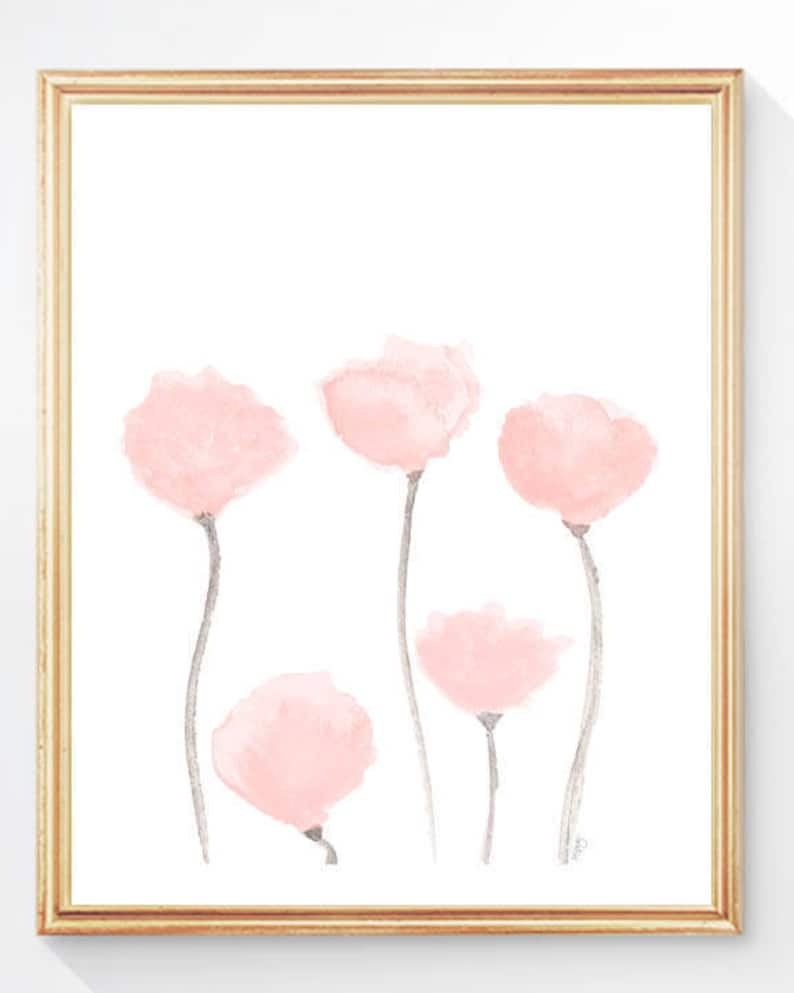 Blush Artwork, Petal Pink Wall Decor, Set of 3, Blush Flower Prints, Blush Wall Decor, Blush Pink Flower Prints, Pale Pink Artwork, image 6