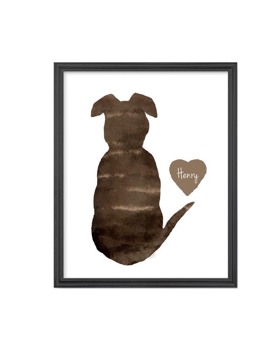 Brindle Dog Print available in 17 Colors