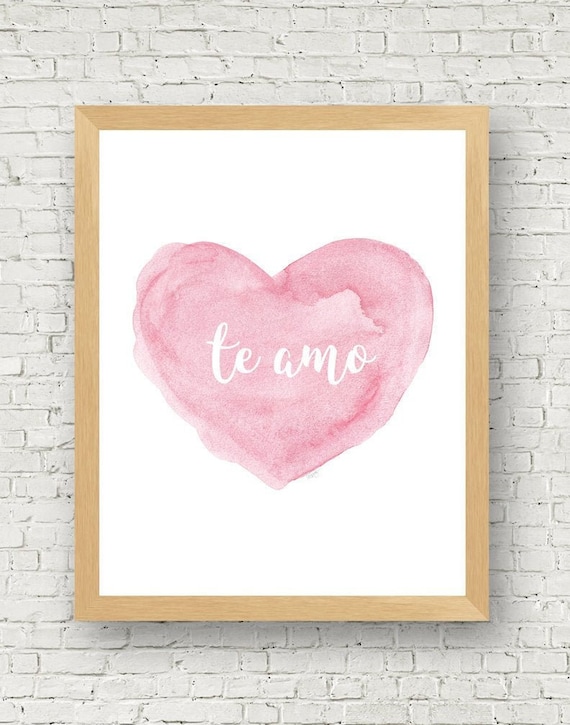 te amo, Spanish Nursery Art, 8x10, 11x14